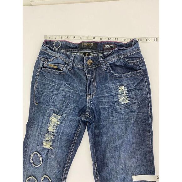 Rocawear Simone Straight Leg Jeans Stretch -- Juniors Size 5 - Picture 6 of 10